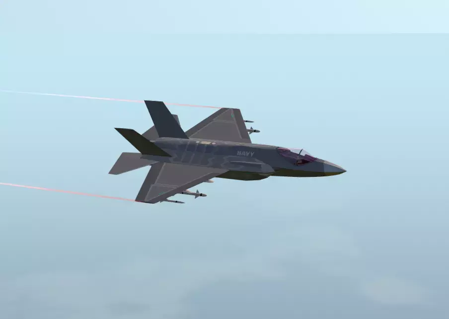 F-35 Lightning II 3D CGI Model Low-poly 3D model