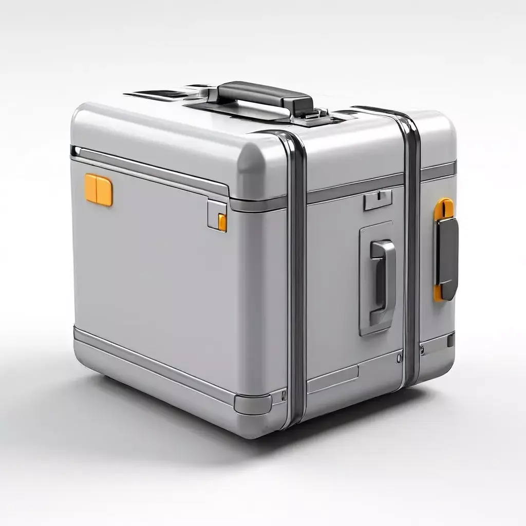 SciFi Suitcase Hard Shell Luggage Low-poly 3D model