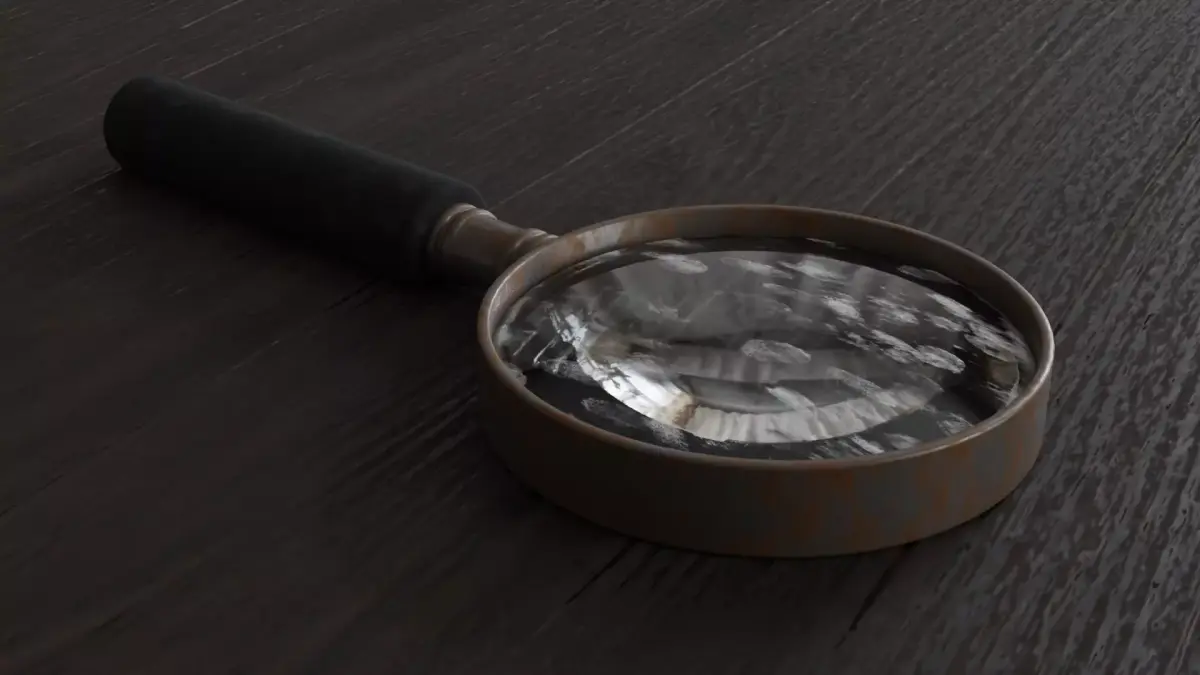 Old Magnifying Glass  Low-poly 3D model