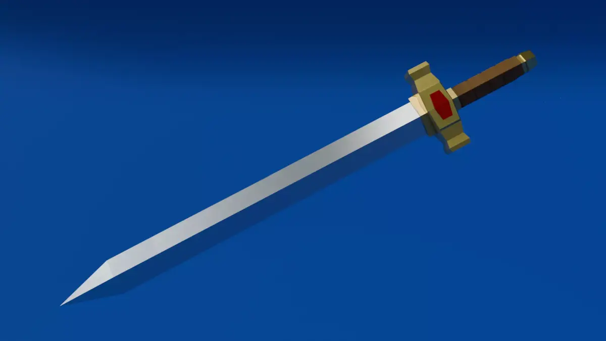Stylized sword Free low-poly 3D model purchase