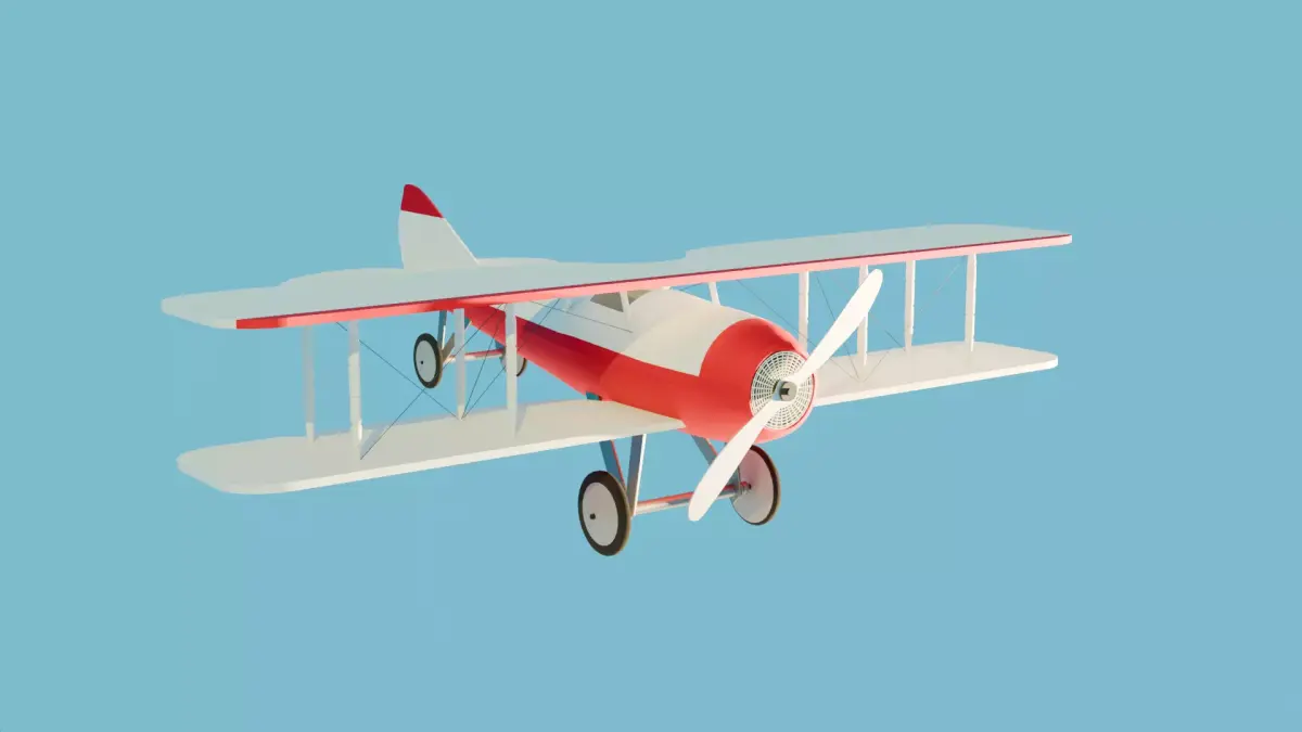 airplane Low-poly 3D model