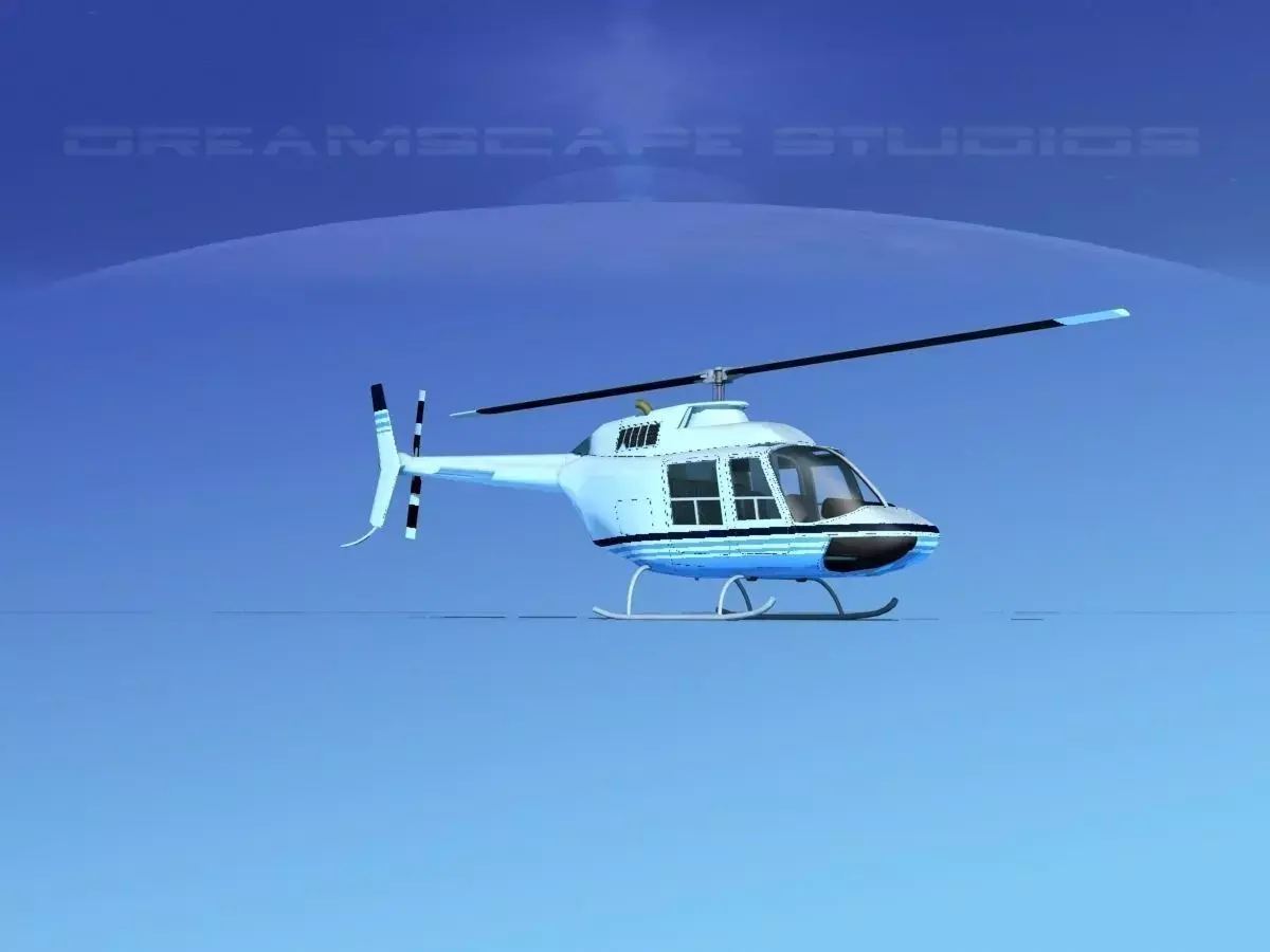 Bell 206 Jet Ranger V08 3D model