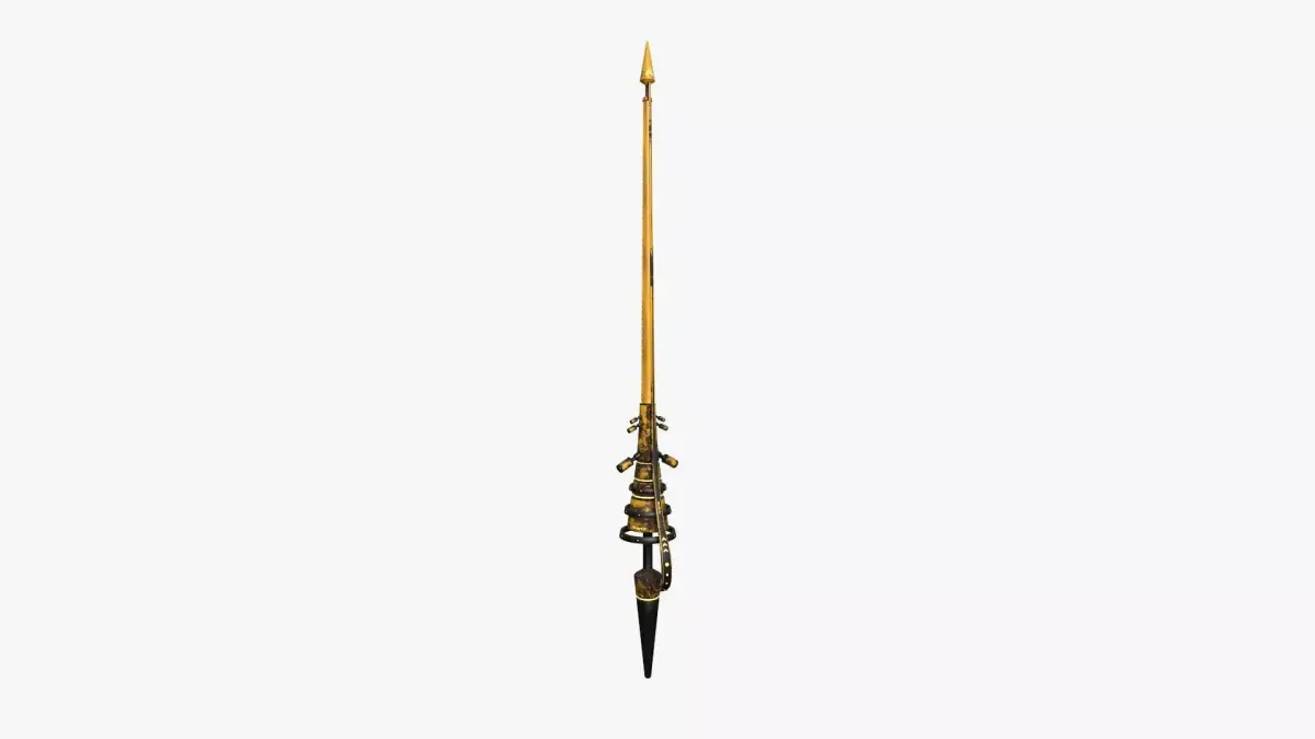 SciFi War Lance A08 Yellow - Sci Fi Weapon Design Low-poly 3D model