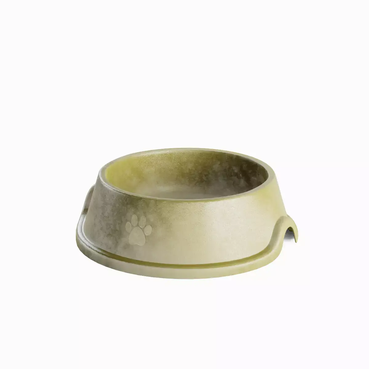 Used Metal Dog Bowl 05 3D model