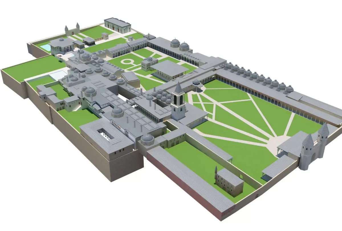 Topkapi Palace full exterior scene 3D model