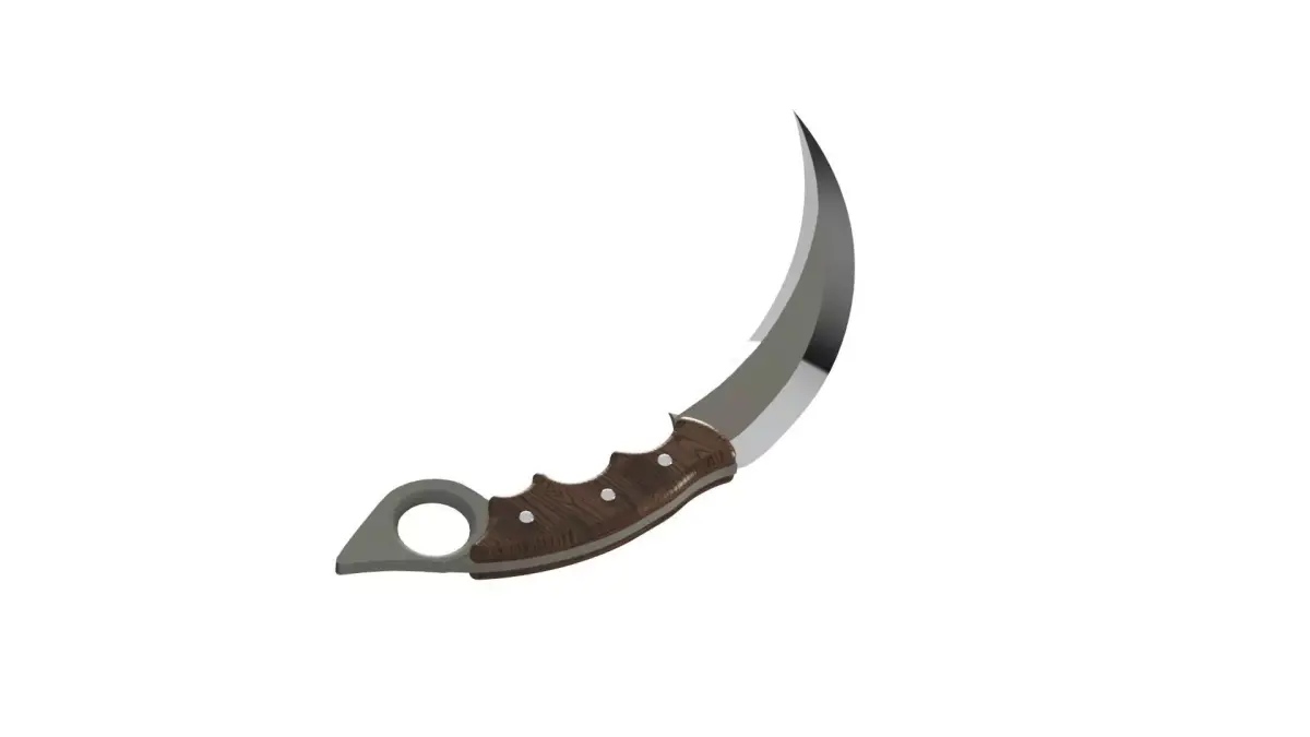 Hunting knife 01 3D model