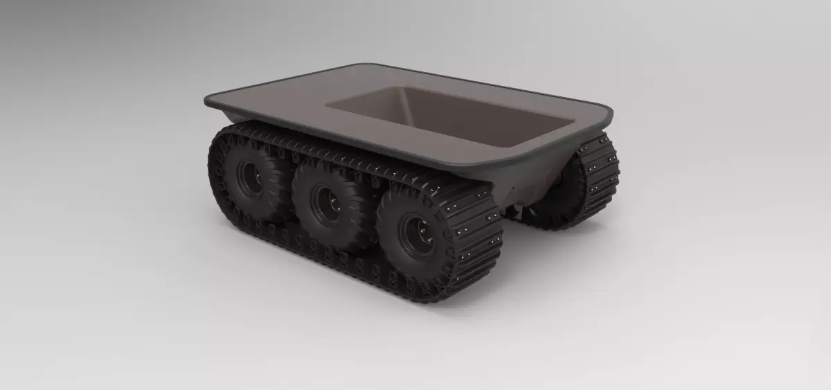 Argo platform 6x6 with tracks 3D model