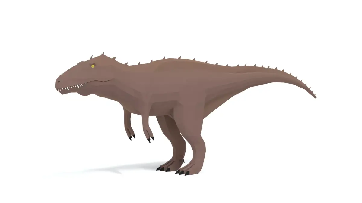 Low Poly Cartoon Acrocanthosaurus Dinosaur Low-poly 3D model
