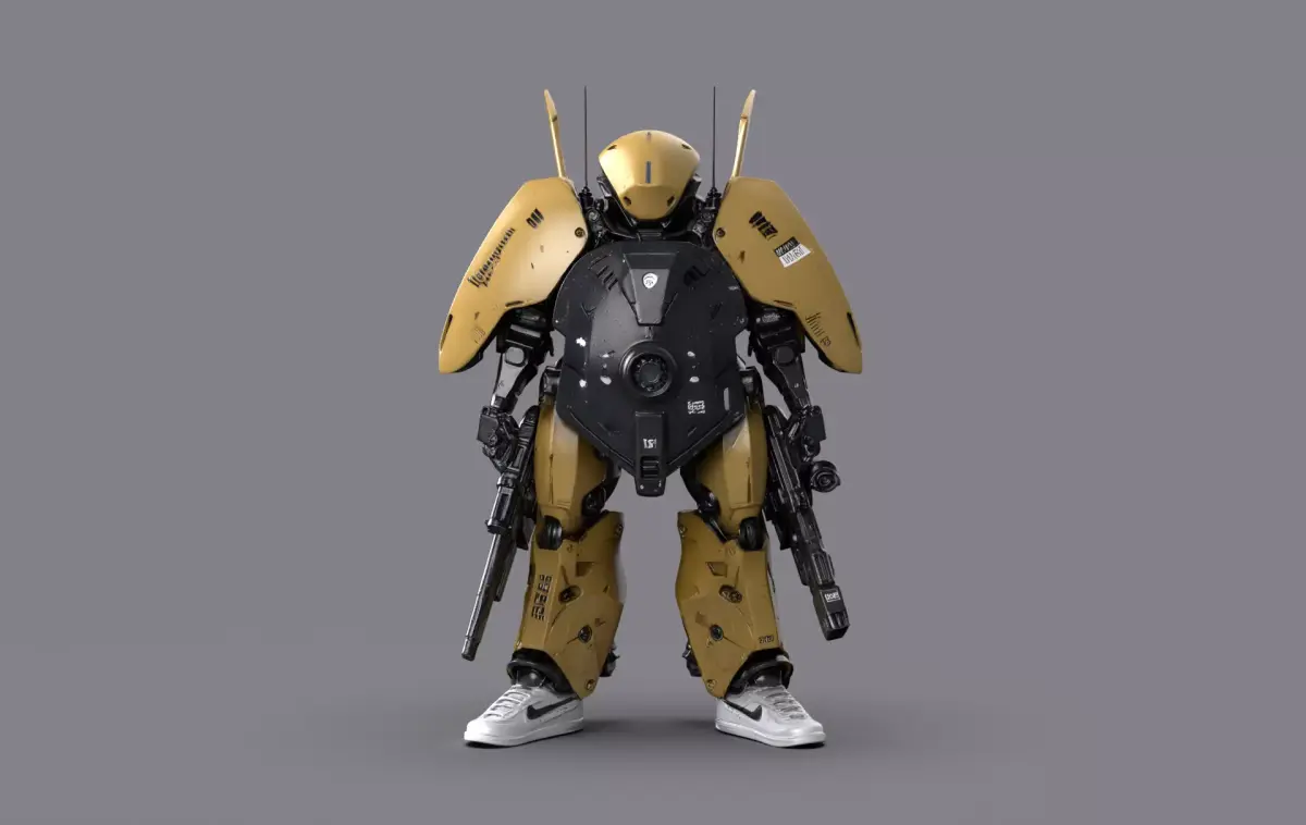 Night City Armored Special Police Squad 3D model