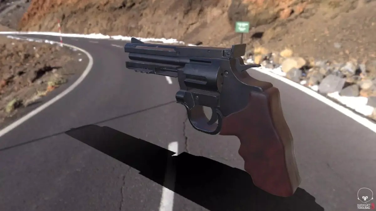 Revolver GunModel Low-poly 3D model