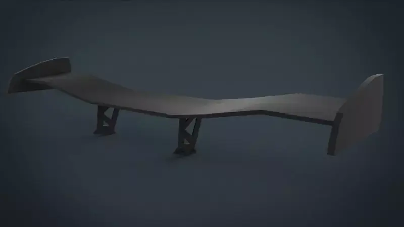 free spoiler Free low-poly 3D model