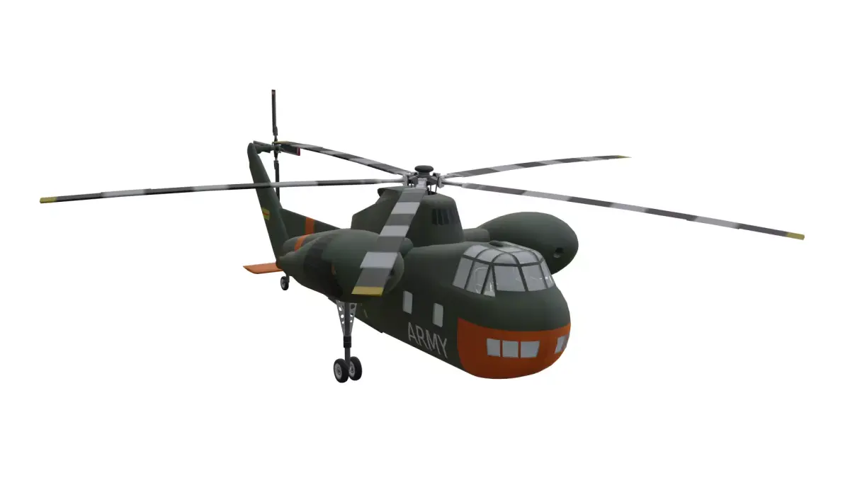 Sikorsky CH37 Mojave Low-poly 3D model