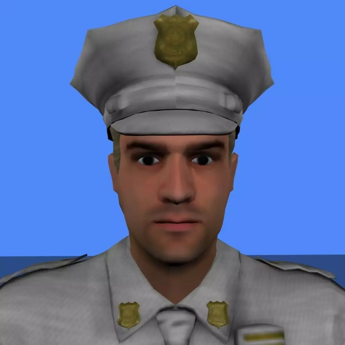 police animated Low-poly 3D model