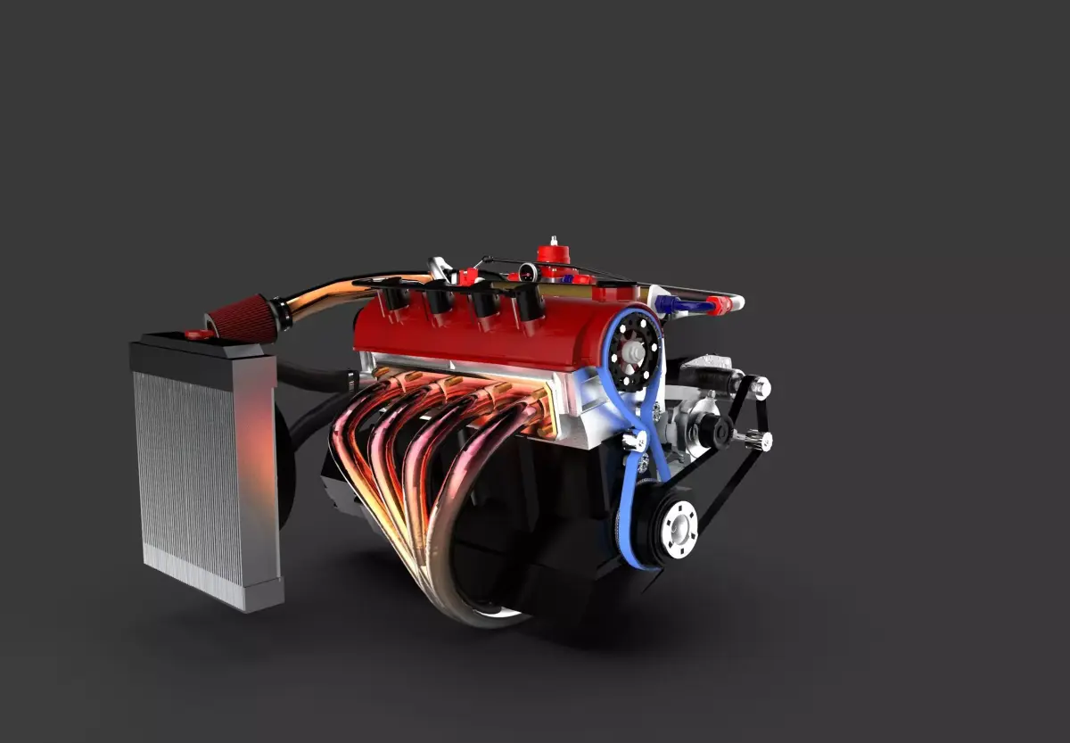 D16 Honda Supercharger 3D model