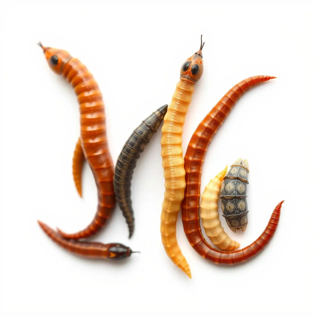 Realistic Insect Larvae Model Pack Low-poly 3D model