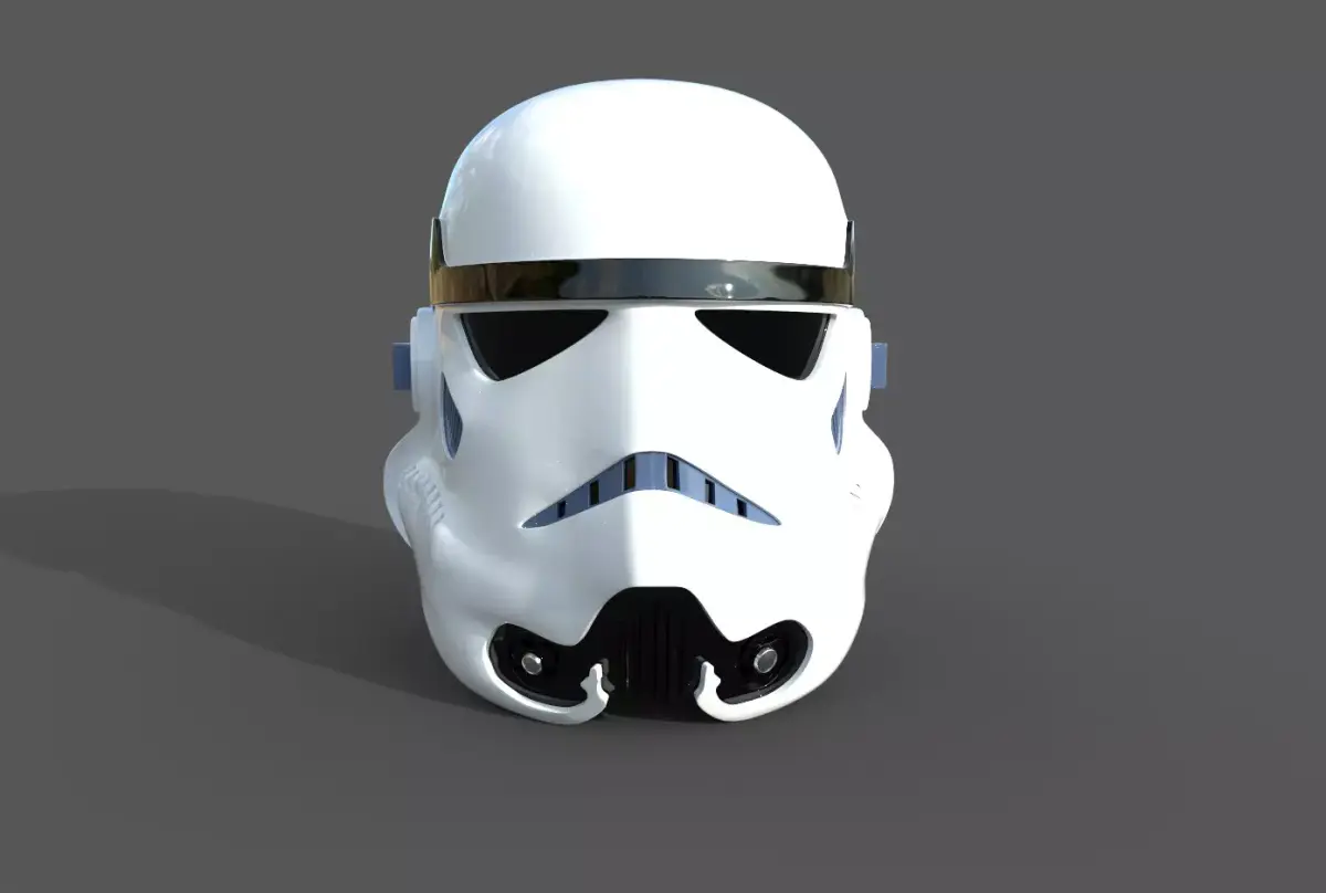 DIY star wars stormtrooper helmet Low-poly 3D model