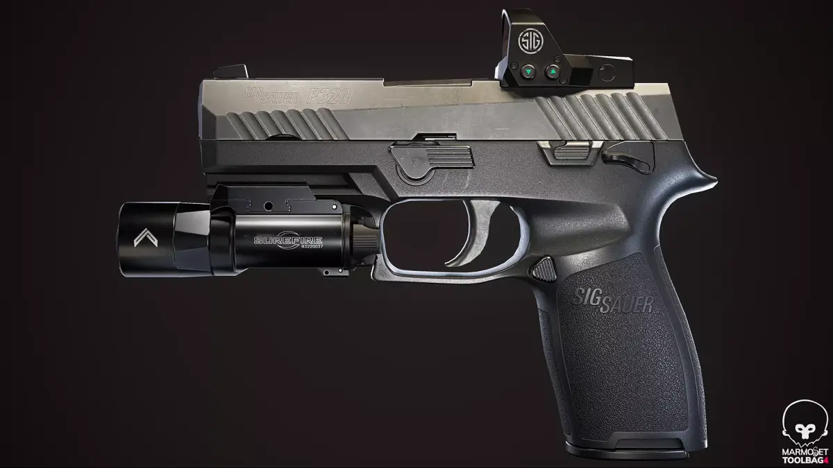 P320 M18 Low-poly 3D model