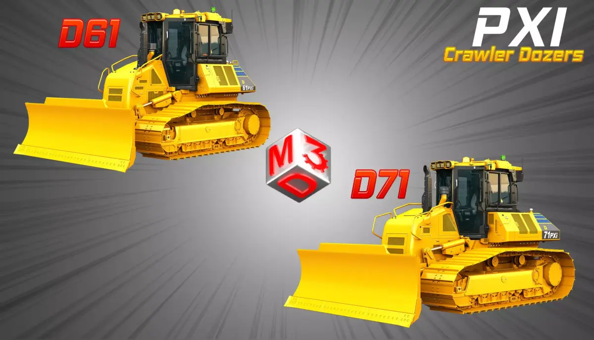 D61 - D71 PXi Dozers 2 in 1 3D Model Pack
