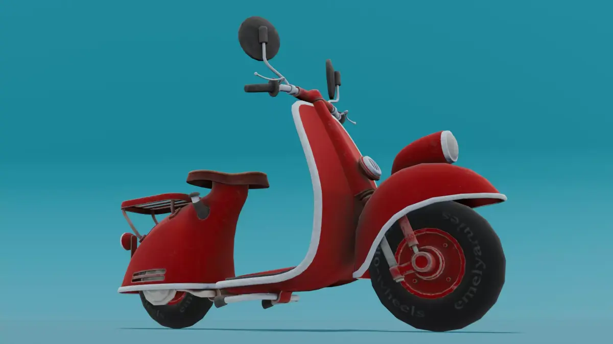  Motorcycle 3D Model Low-poly 3D model