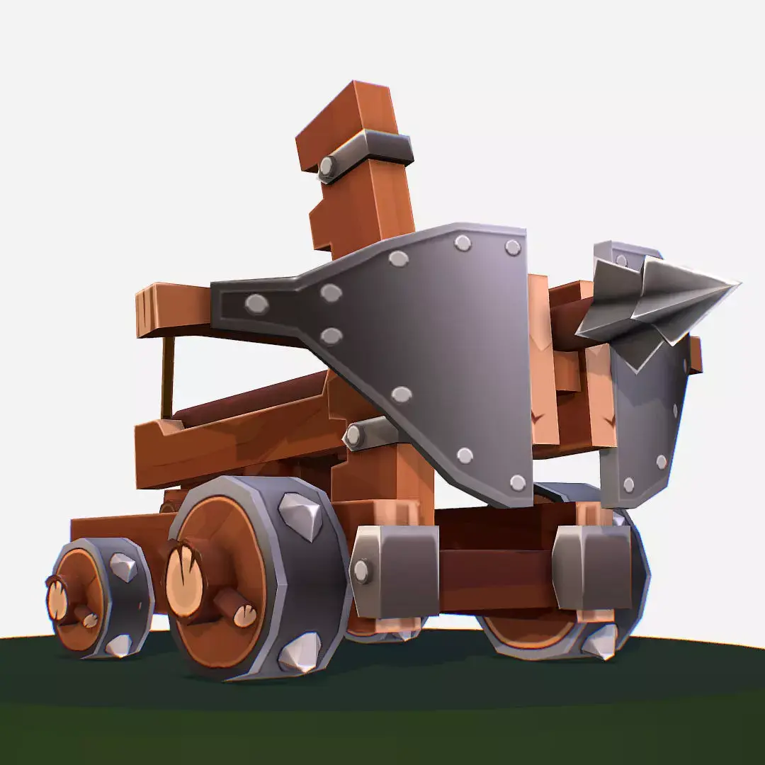 Medieval Ballista Handpaint Cartoon Low-poly 3D model