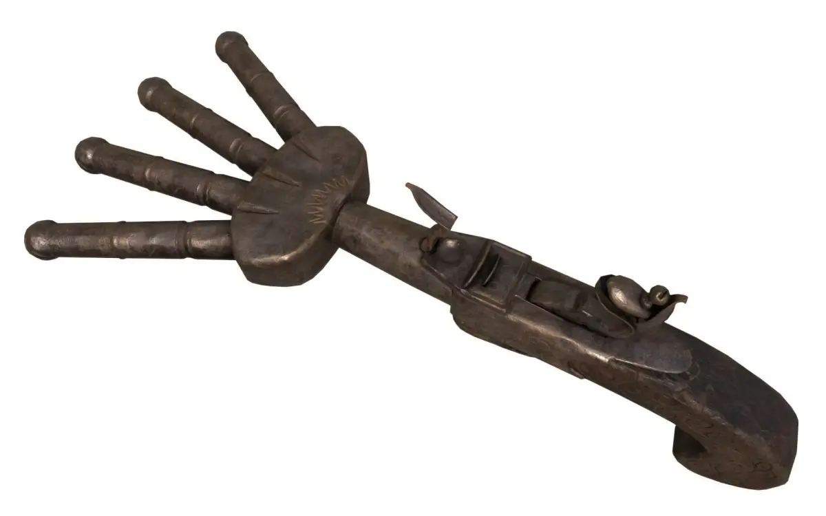 Flintlock Pistol Low-poly 3D model 4