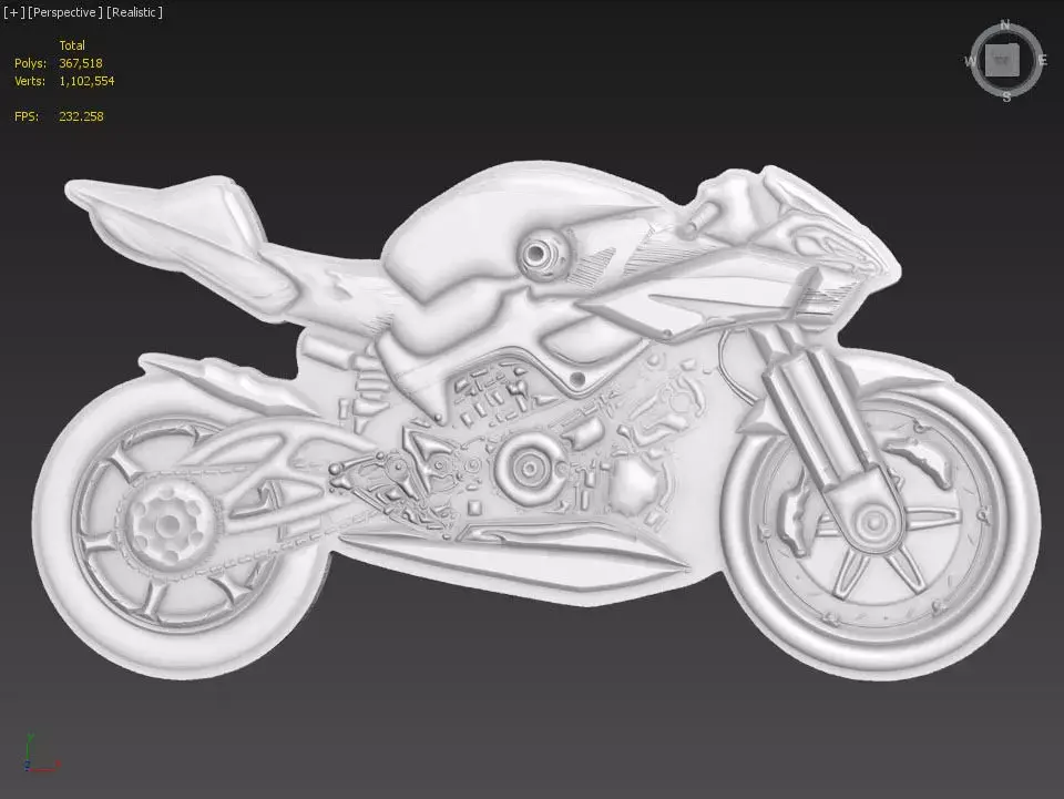 Moto Suitable for embossing Hot Foil Technique 3D model