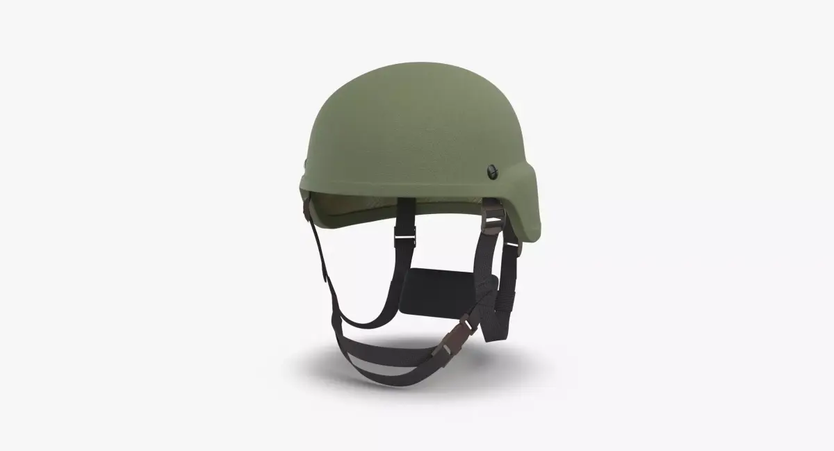 Kevlar Helmet Foliage Green Low-poly 3D model