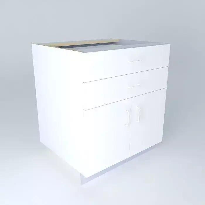 B2D2DS cabinet with two drawers Free 3D model