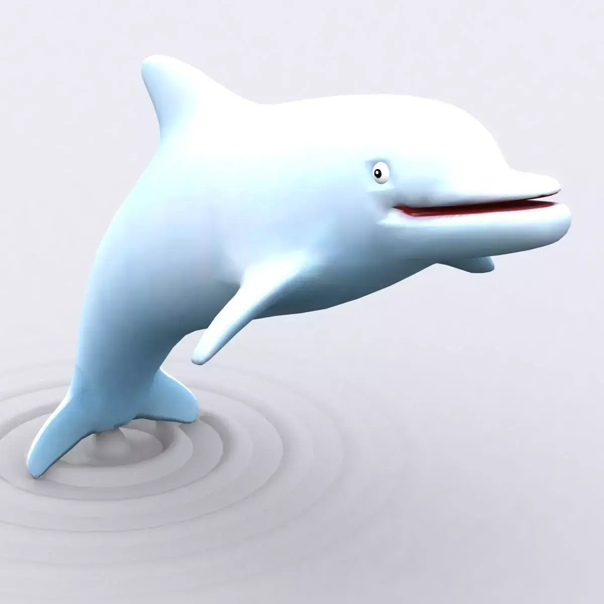 3DRT - toonpets animals Dolphin  Low-poly 3D model