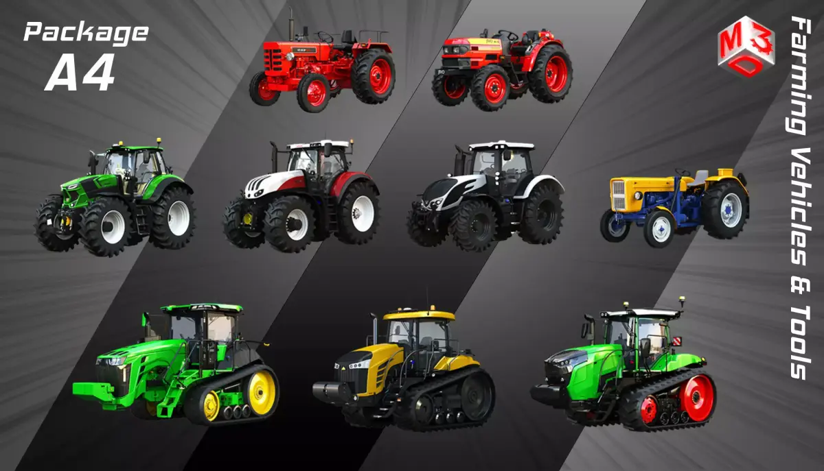 Farming Vehicles and Tools - Package4 - Tractors