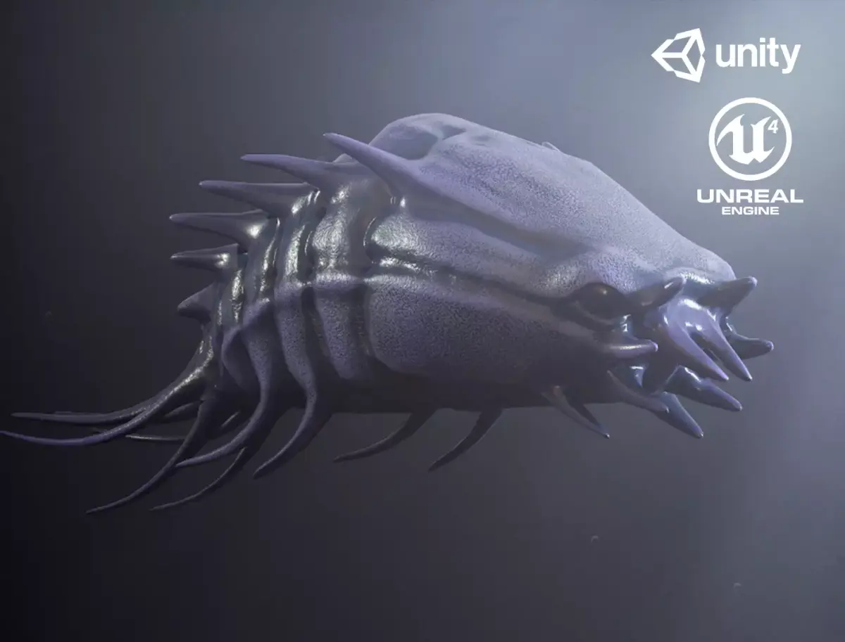 Sea creature1 - Game Ready Low-poly 3D model Low-poly 3D model