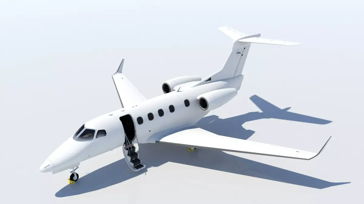 EMB505  Medium Private Jet Low-poly 3D model