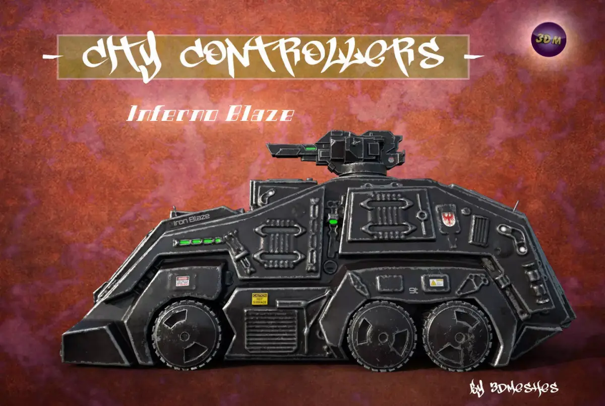 City Controllers - Inferno Blaze - PBR lowpoly Low-poly 3D model