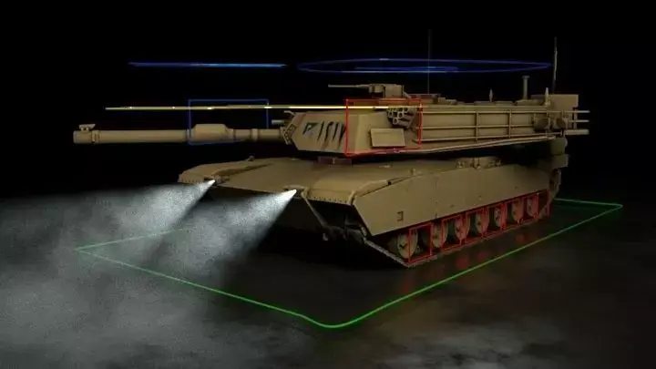 M1 Abrams Tank Rigged Low-poly 3D model