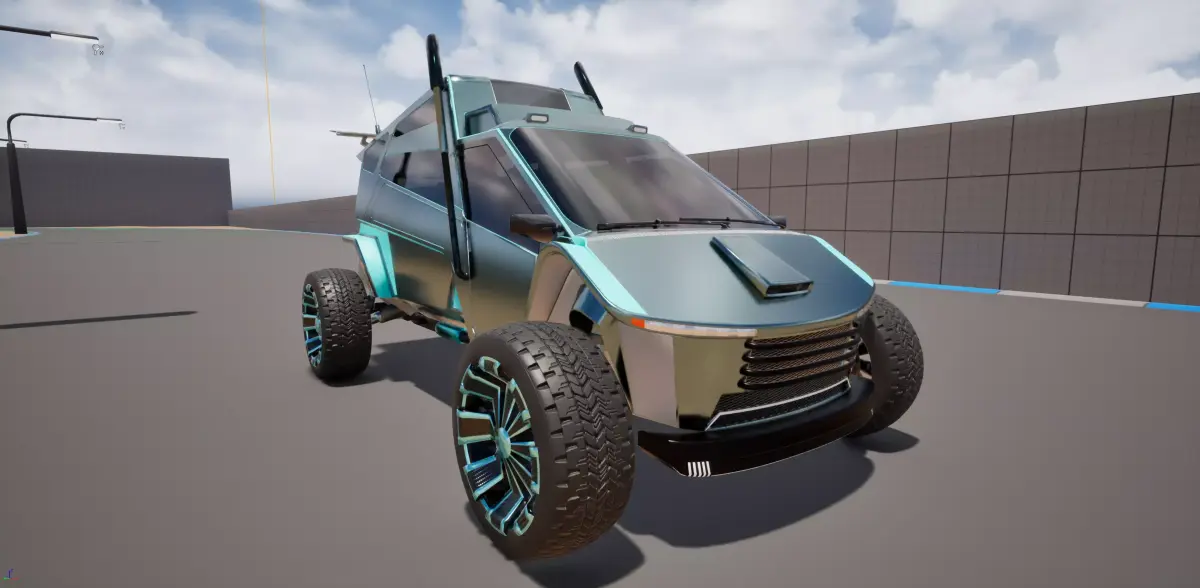 SCIFI Vehicle Optimized for Games VR  and Simulations Low-poly 3D model