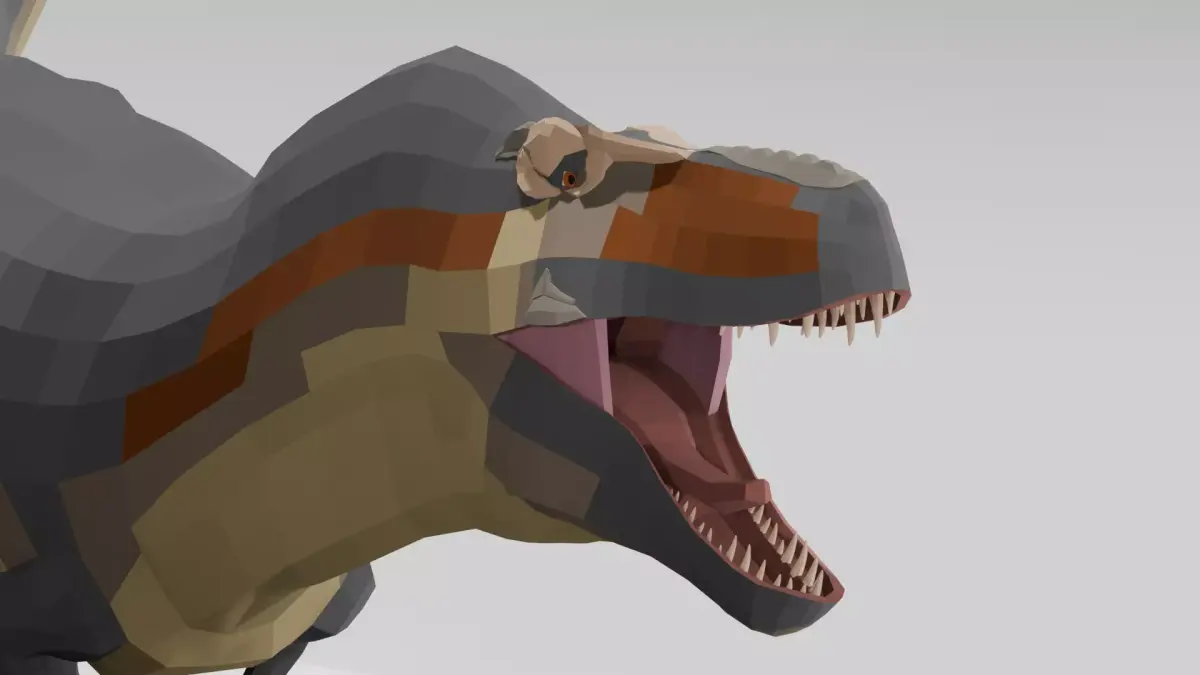 Rigged Low-Poly Tyrannosaurus Low-poly 3D model