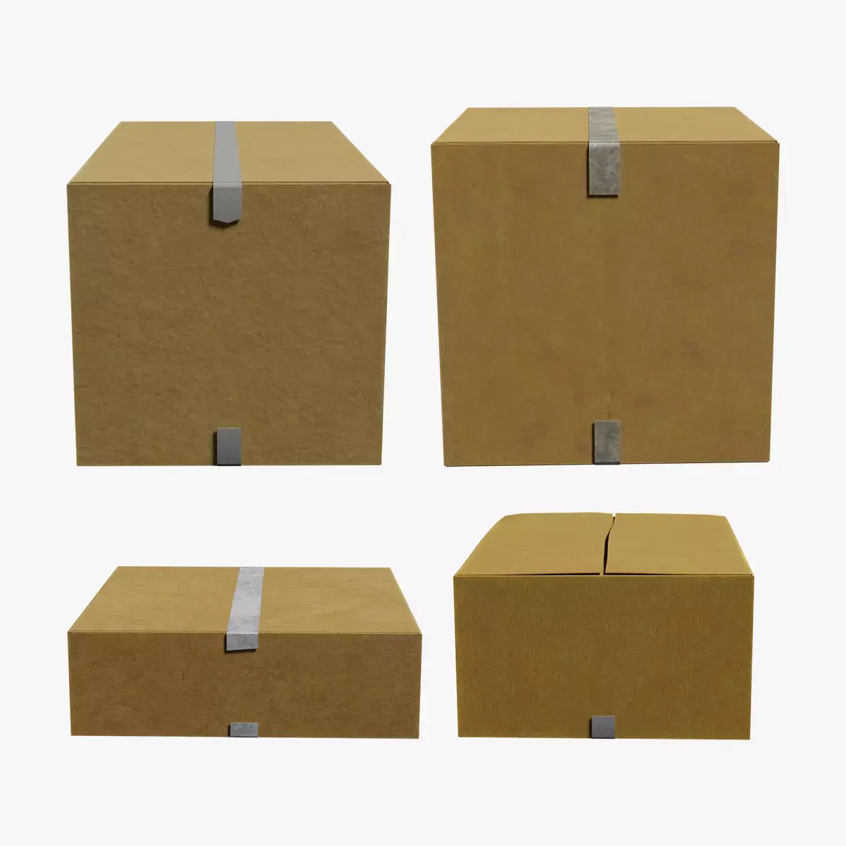 Cardboard Clean Series BoxIC G1 N1-4 3D model