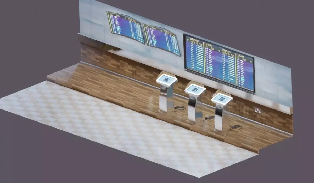 Airport Atm  Low-poly 3D model