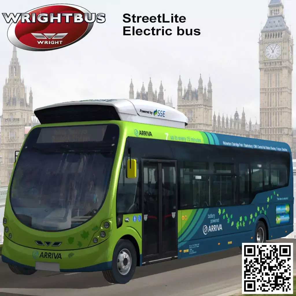 Wrightbus Streetlite Arriva Electric Bus 2014 Low-poly 3D model