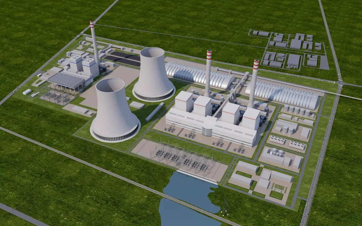 Thermal power plant - nuclear power plant - chemical plant 3D model buy