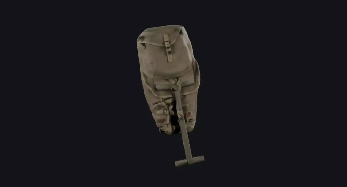 World War 2 US D-Day Backpack 3D model
