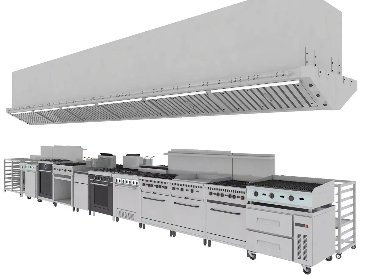Commercial Kitchen Set 3D model