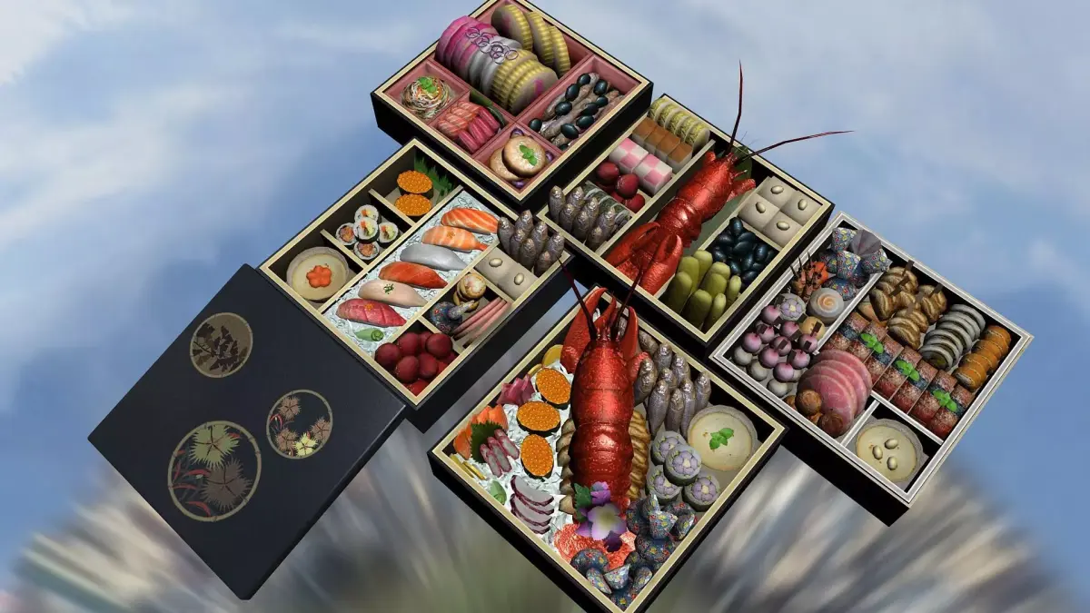 Japanese cuisine Osechi Oseti 3D model