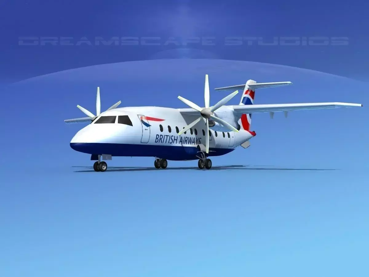 Dornier 328-130 British Airways 3D model