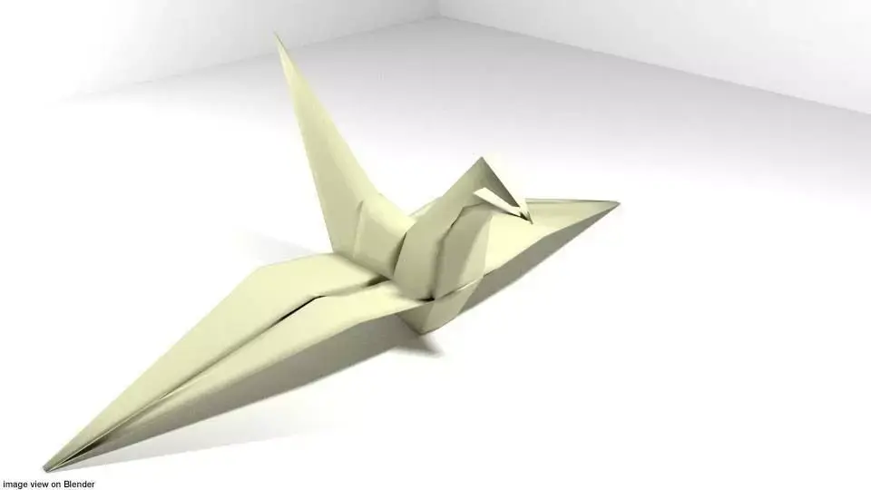 Origami - Bird 3D model