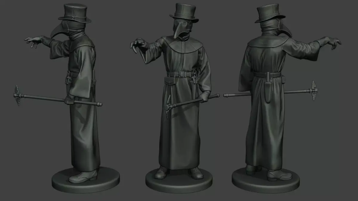 Hans Plague Doctor PDS003 3D print model
