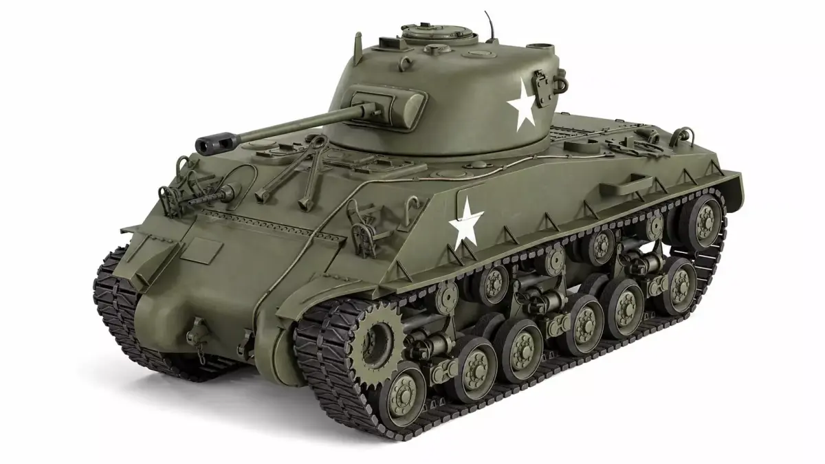 Sherman Tank High Detail Military Vehicle Free 3D model