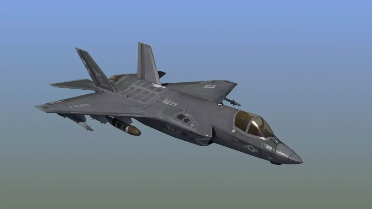 F35C Navy JSF Low-poly 3D model
