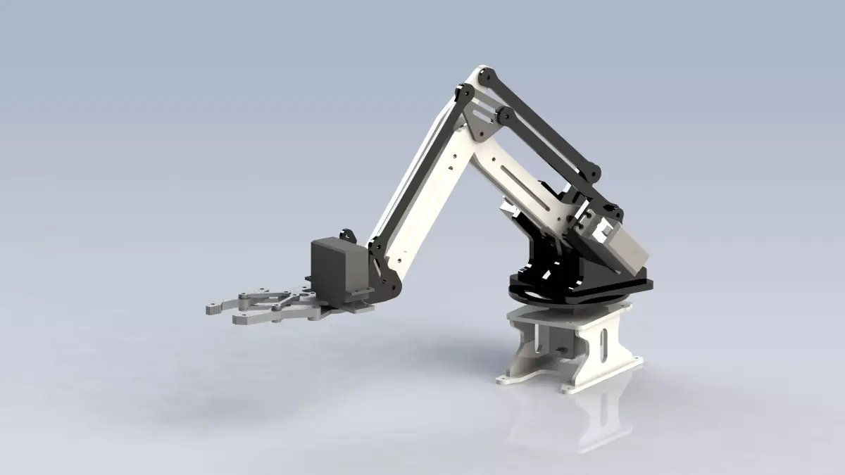 3DOF Robotic Arm with Verical Object Picking Gripper 3D print model