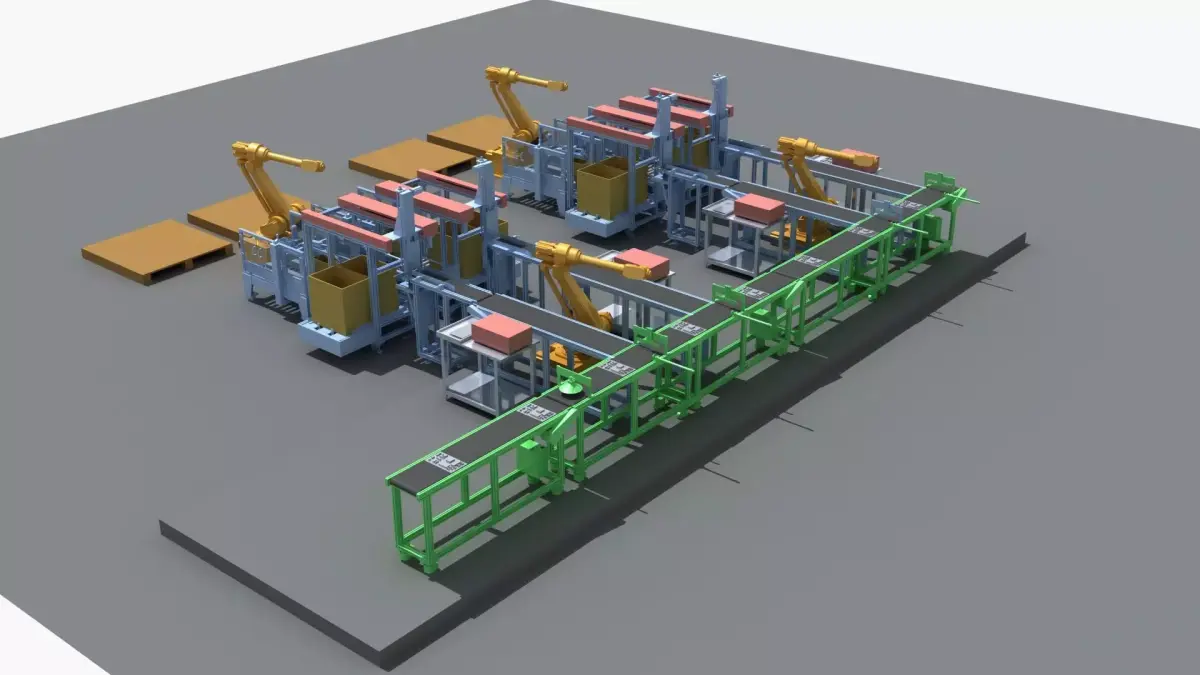 Industrial Equipment 25 - Automatic Packaging Line 3D model